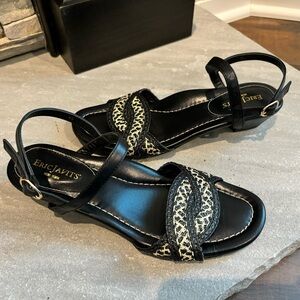 Eric Javits Women's Sandals Size 8 Heels Mules Shoes Slide Pumps Leather